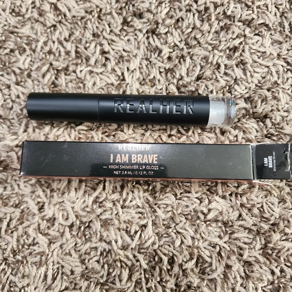 Lorde & Belle Real Her I am Brave Shimmer Silver Lip Gloss New